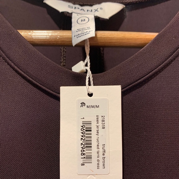 SPANX - Women’s Size M 8-10 “Sleek Jersey Crewneck Ruched Midi Dress” - Picture 2 of 5